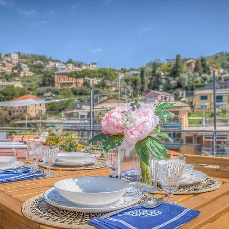 Casa Sole Terrazza Con Vista Mare, Relax E Wifi * Camogli